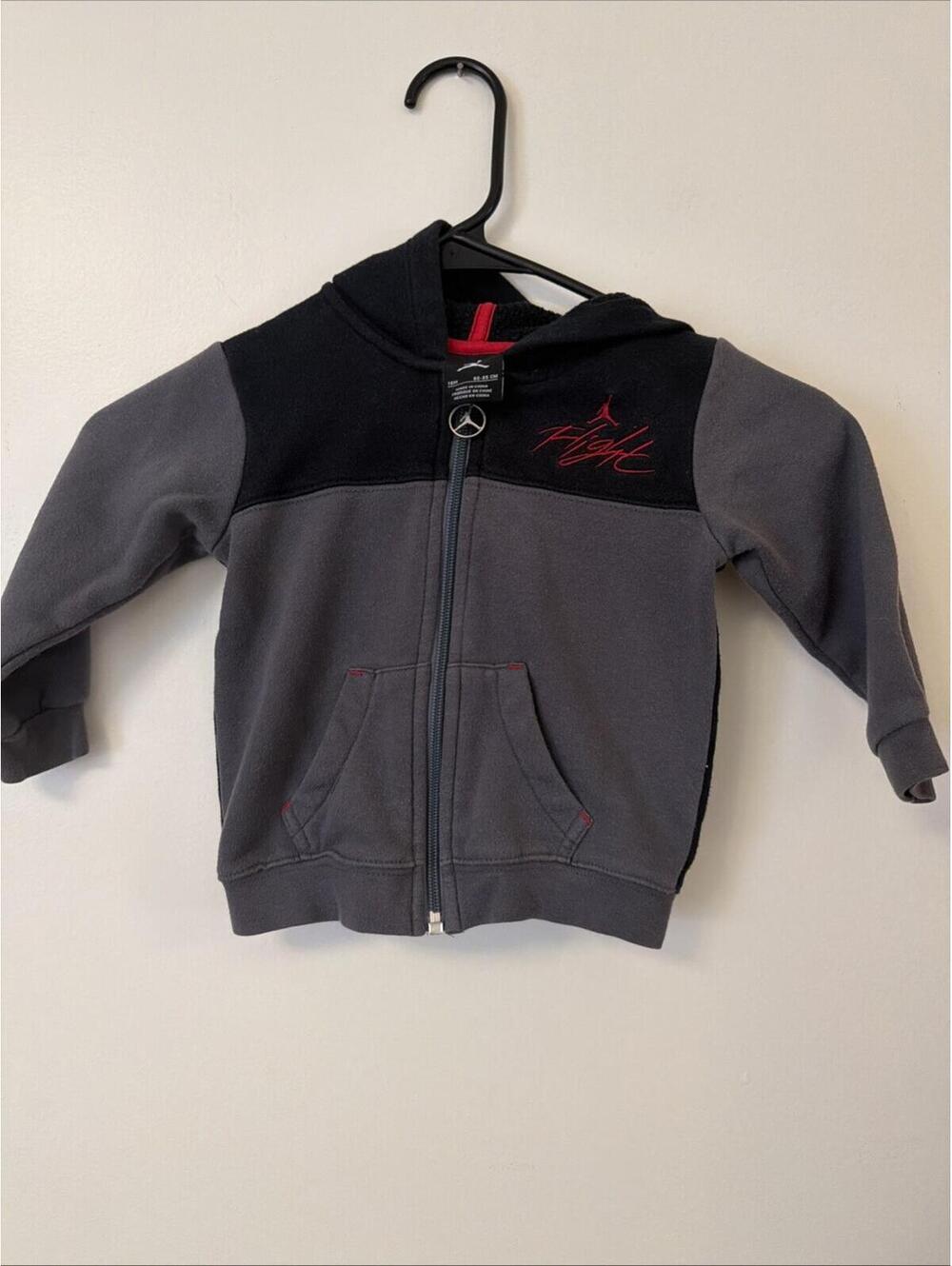 Black , Gray And Red Little Boys Air Jordan Jacket 18 Months